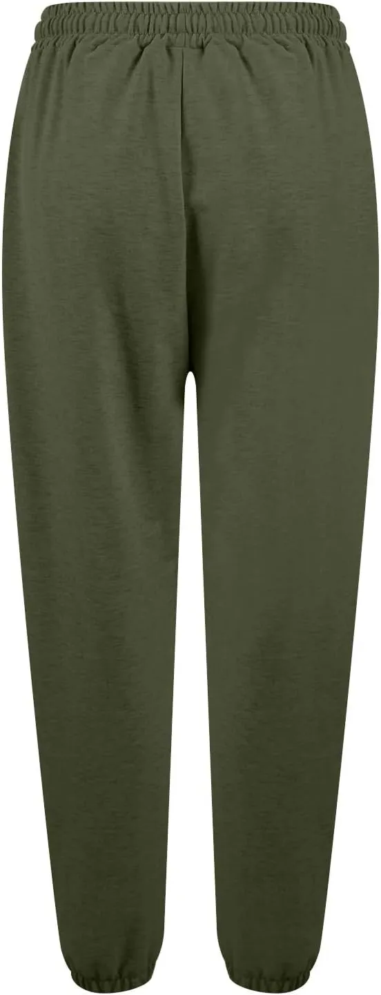 Cinch Bottom Sweatpants Women Baggy High Waisted Sweatpants Athletic Sweat Pants Workout Cotton Joggers with Pockets