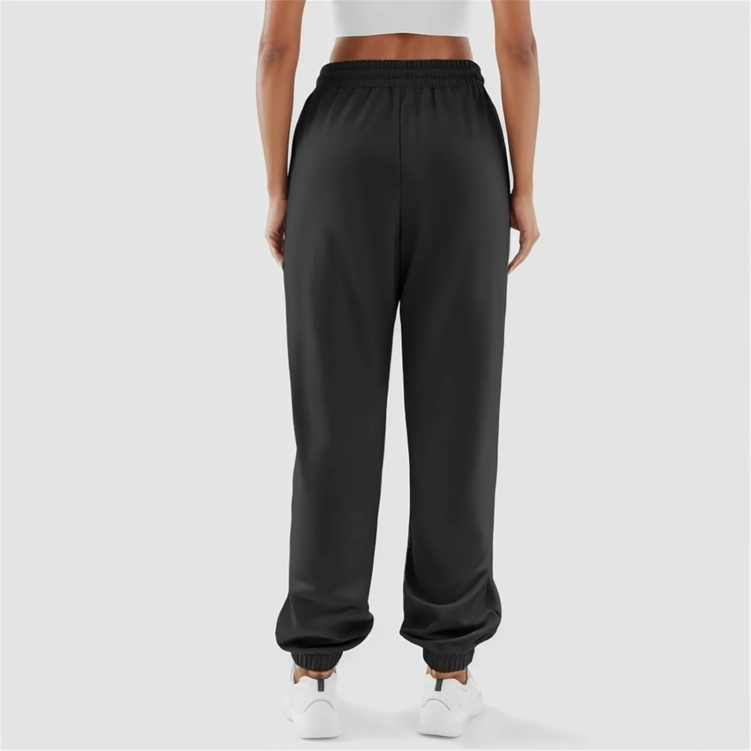 Cinch Bottom Sweatpants Women Baggy High Waisted Sweatpants Athletic Sweat Pants Workout Cotton Joggers with Pockets