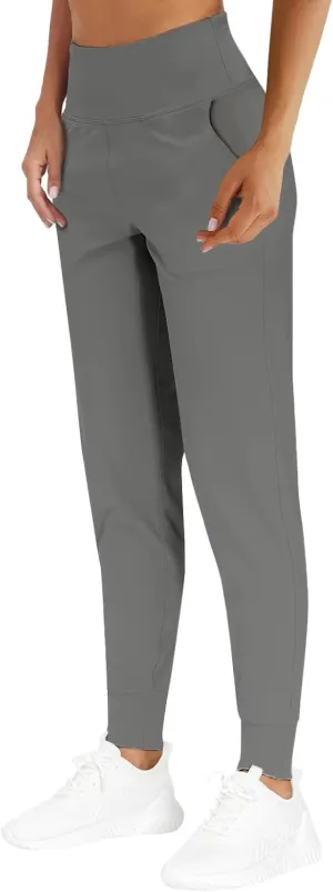Cotton Joggers for Women High Waisted Tapered Running Yoga Leggings Lightweight Athletic Workout Pants with Pockets