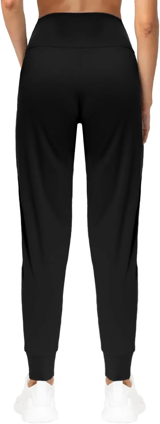 Cotton Joggers for Women High Waisted Tapered Running Yoga Leggings Lightweight Athletic Workout Pants with Pockets