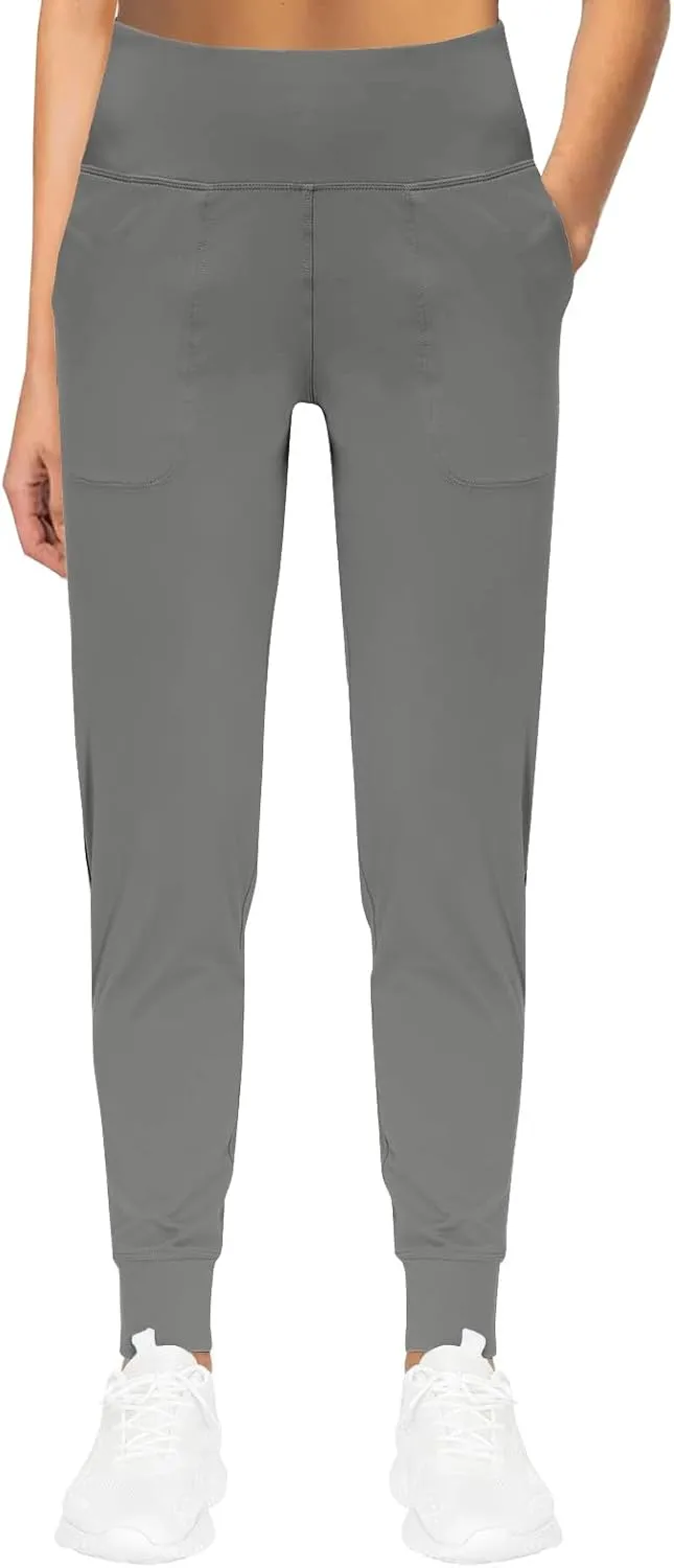 Cotton Joggers for Women High Waisted Tapered Running Yoga Leggings Lightweight Athletic Workout Pants with Pockets