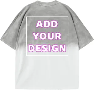 Custom Washed Oversized T-Shirt Add Your own Design on top of a Vintage t-Shirts Men's/Women's 2 Side Customization