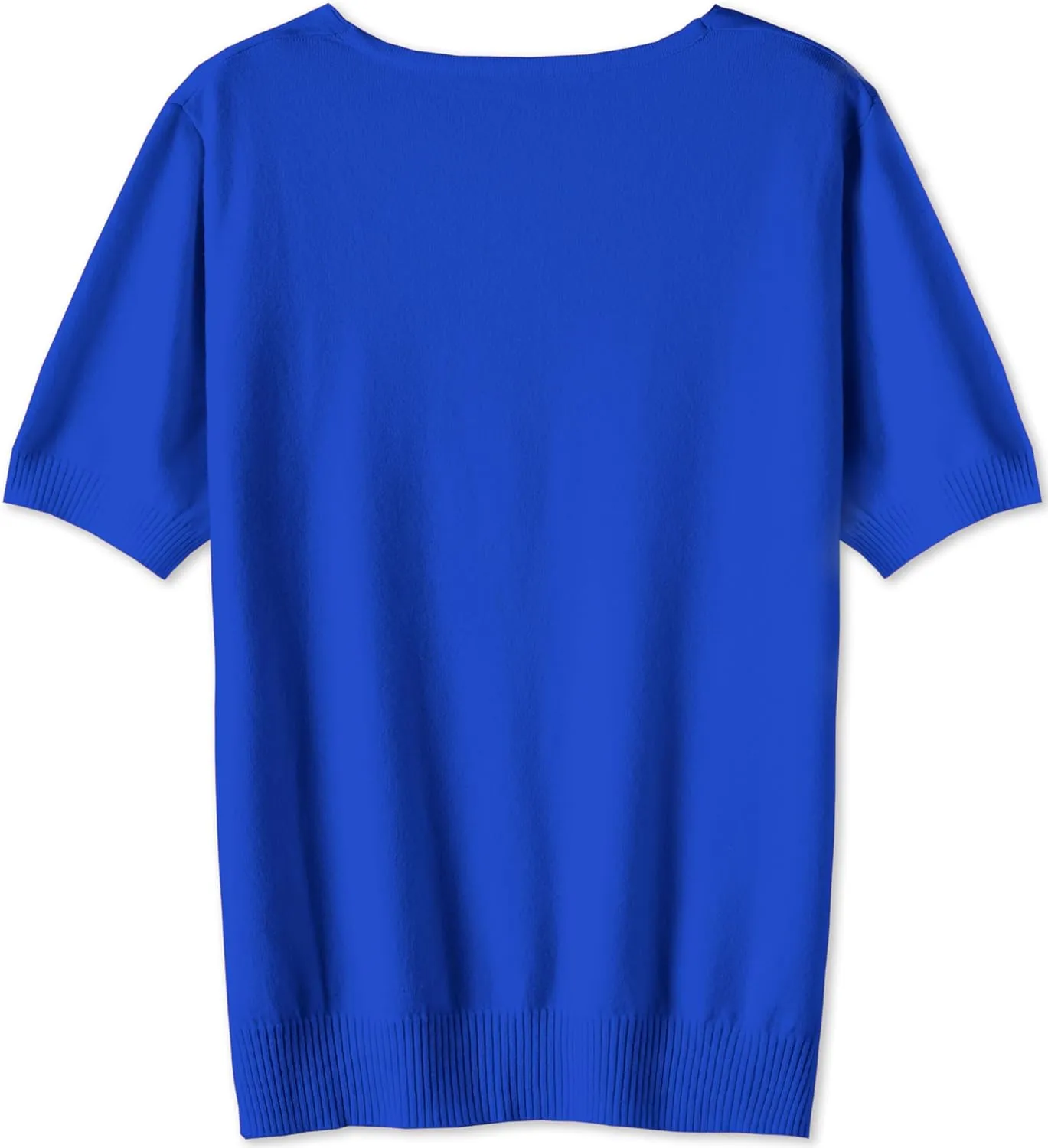 DAIMIDY Women's Short Sleeve V Neck Sweaters Casual Summer Sweater Lightweight Knit Pullover Tops