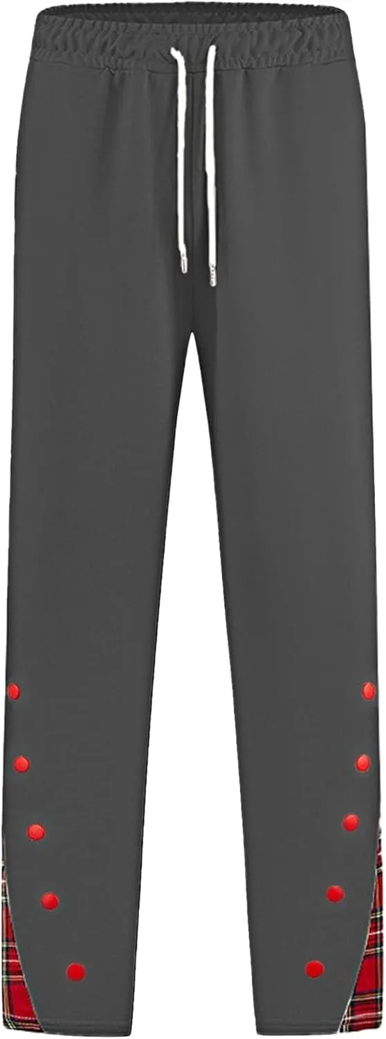 DGHM-JLMY Mens Lightweight Hiking Pants Straight Leg Running Sweatpants Athletic Casual Stretch Elastic Waist Joggers