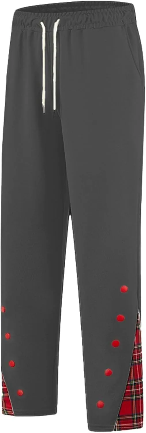 DGHM-JLMY Mens Lightweight Hiking Pants Straight Leg Running Sweatpants Athletic Casual Stretch Elastic Waist Joggers