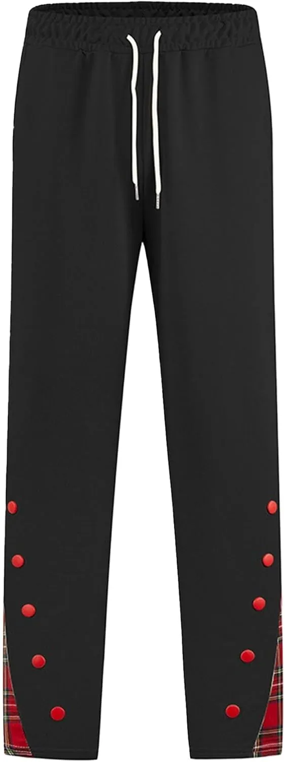 DGHM-JLMY Mens Lightweight Hiking Pants Straight Leg Running Sweatpants Athletic Casual Stretch Elastic Waist Joggers