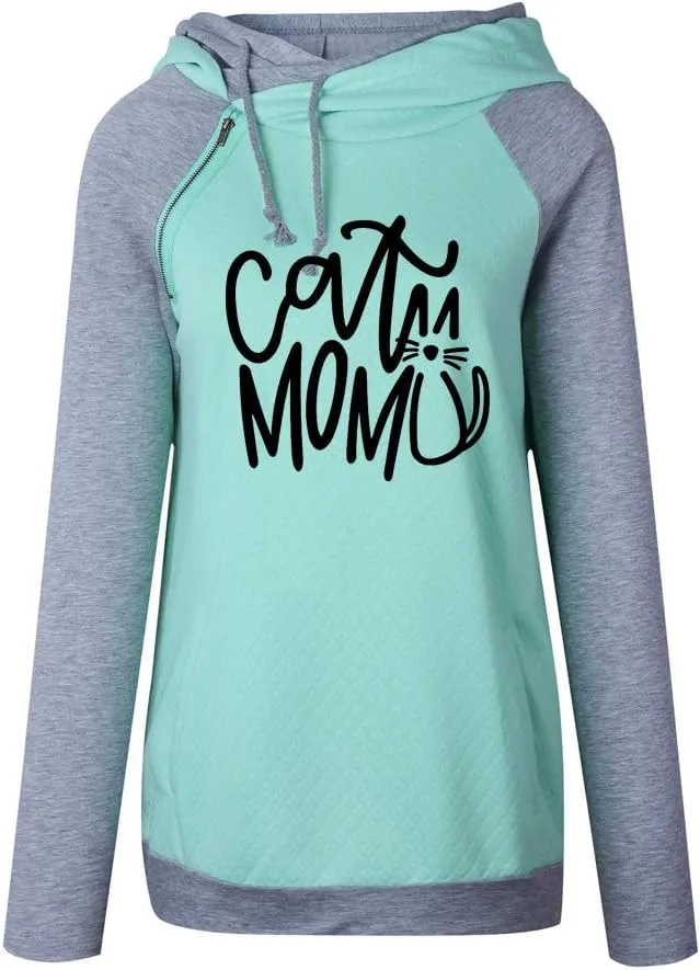 Dog Mom Hoodies Sweatshirt Women Kawaii Printing Pattern Thick Female Cropped Sweatshirts