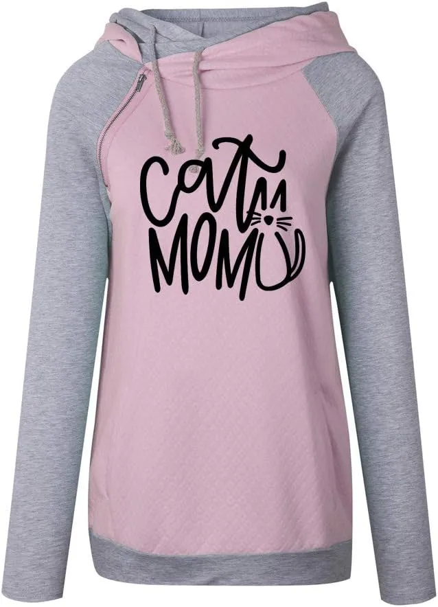 Dog Mom Hoodies Sweatshirt Women Kawaii Printing Pattern Thick Female Cropped Sweatshirts