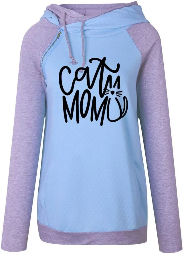 Dog Mom Hoodies Sweatshirt Women Kawaii Printing Pattern Thick Female Cropped Sweatshirts