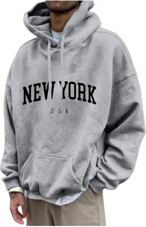 DuDubaby Graphic Hoodies For Men Letter Printing Cotton Sweatshirt 3D Fashion Pullover Design Cotton Hooded