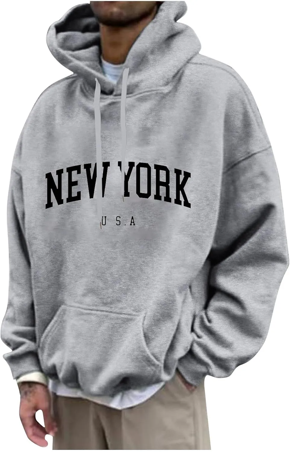 DuDubaby Graphic Hoodies For Men Letter Printing Cotton Sweatshirt 3D Fashion Pullover Design Cotton Hooded
