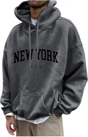 DuDubaby Graphic Hoodies For Men Letter Printing Cotton Sweatshirt 3D Fashion Pullover Design Cotton Hooded