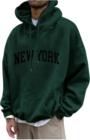 DuDubaby Graphic Hoodies For Men Letter Printing Cotton Sweatshirt 3D Fashion Pullover Design Cotton Hooded