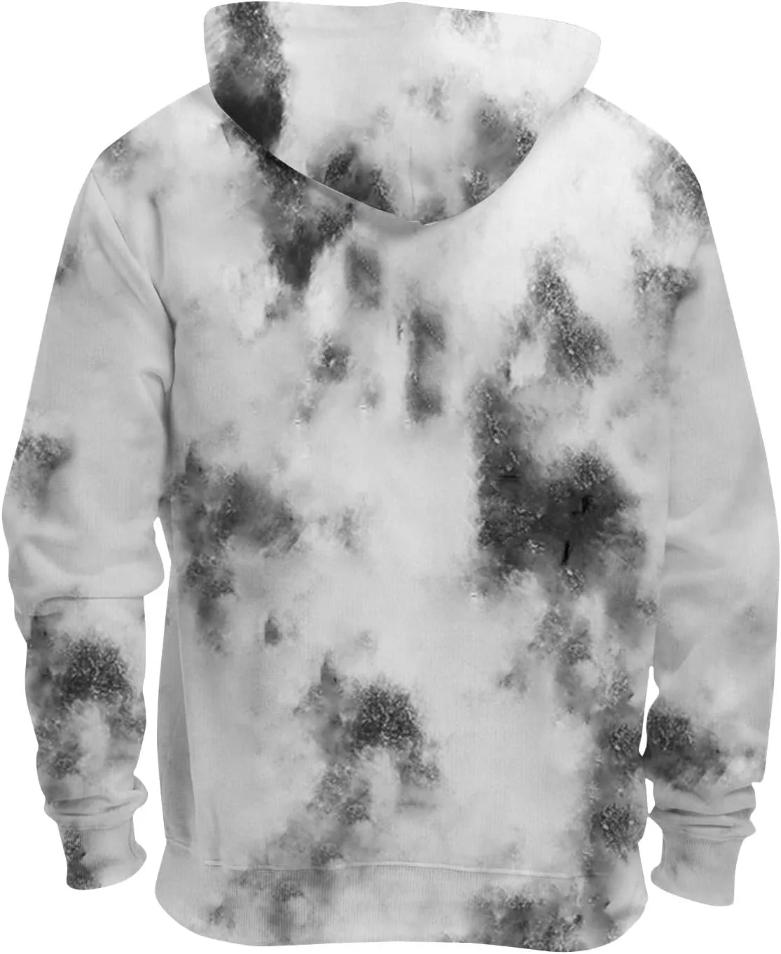 DuDubaby Men Graphic Hoodies Gradient Cotton Sweatshirt Soft Lightweight 3D Pullover Adult Athletic Hooded