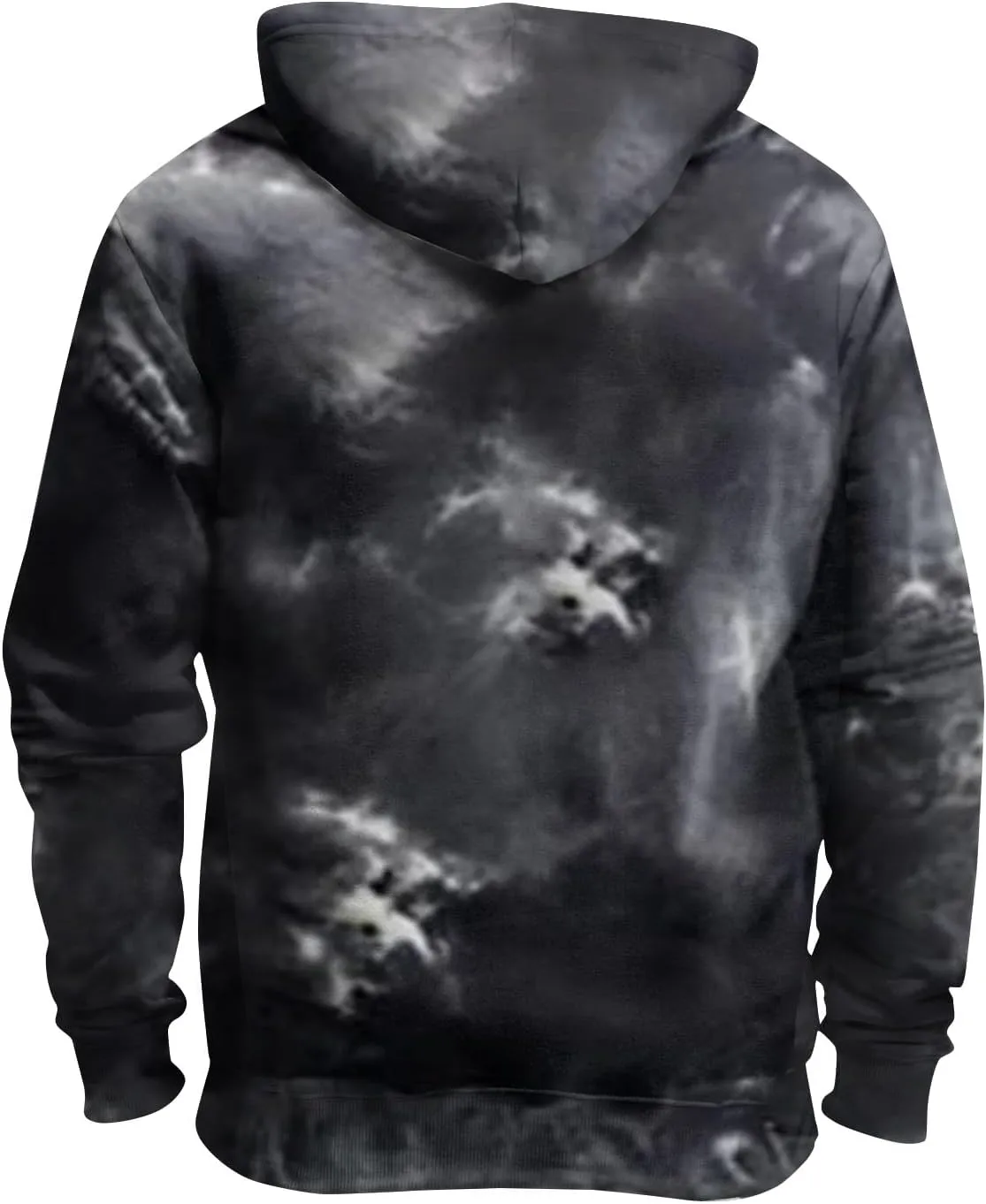 DuDubaby Men Graphic Hoodies Gradient Cotton Sweatshirt Soft Lightweight 3D Pullover Adult Athletic Hooded