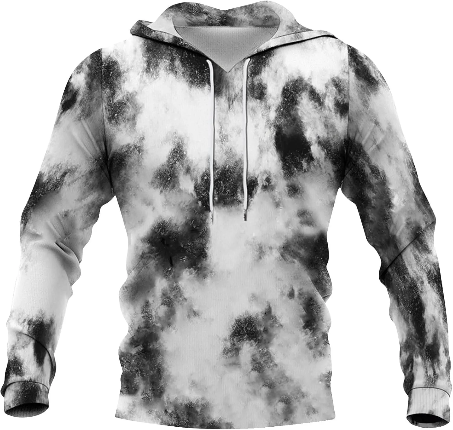 DuDubaby Men Graphic Hoodies Gradient Cotton Sweatshirt Soft Lightweight 3D Pullover Adult Athletic Hooded