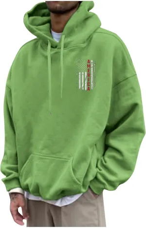 DuDubaby Men Graphic Hoodies Letter Printing Cotton Sweatshirt Big And Tall Soft Pullover Vintage Thick Hooded