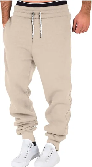 Elastic Waist Pants for Men Color Block Mardi Gras Print Exercise Pants Comfy Relaxed Fit Joggers Sweatpants