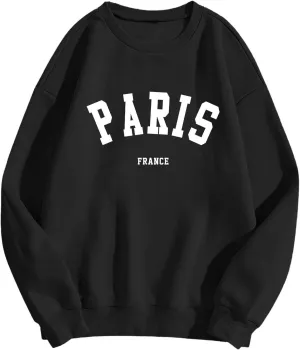 Fleece Women Set Women's Letter Graphic Hoodies Oversized Pullover Tops Casual Long Sleeve Hooded Print