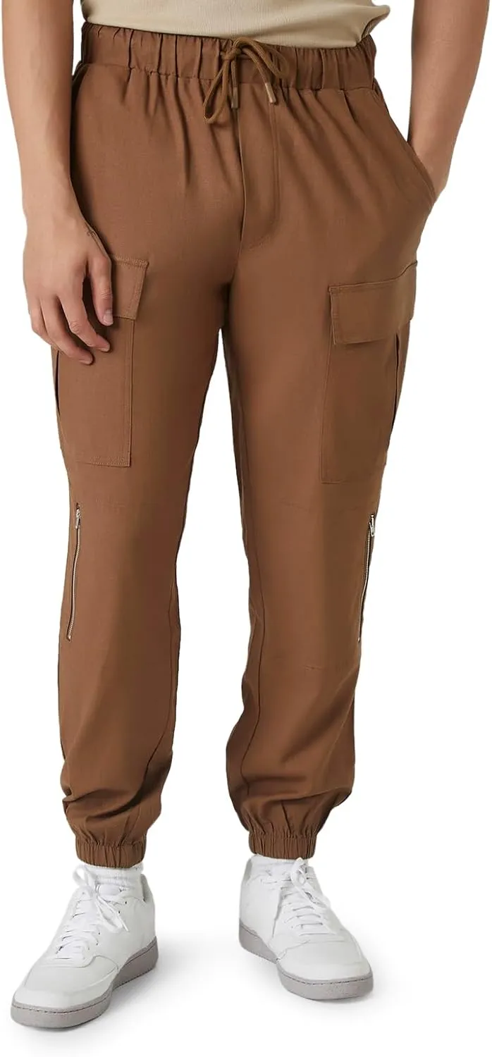 Forever 21 Men's Cargo Drawstring Joggers