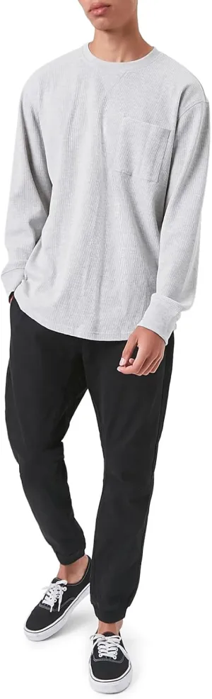 Forever 21 Men's Twill Drawstring Joggers