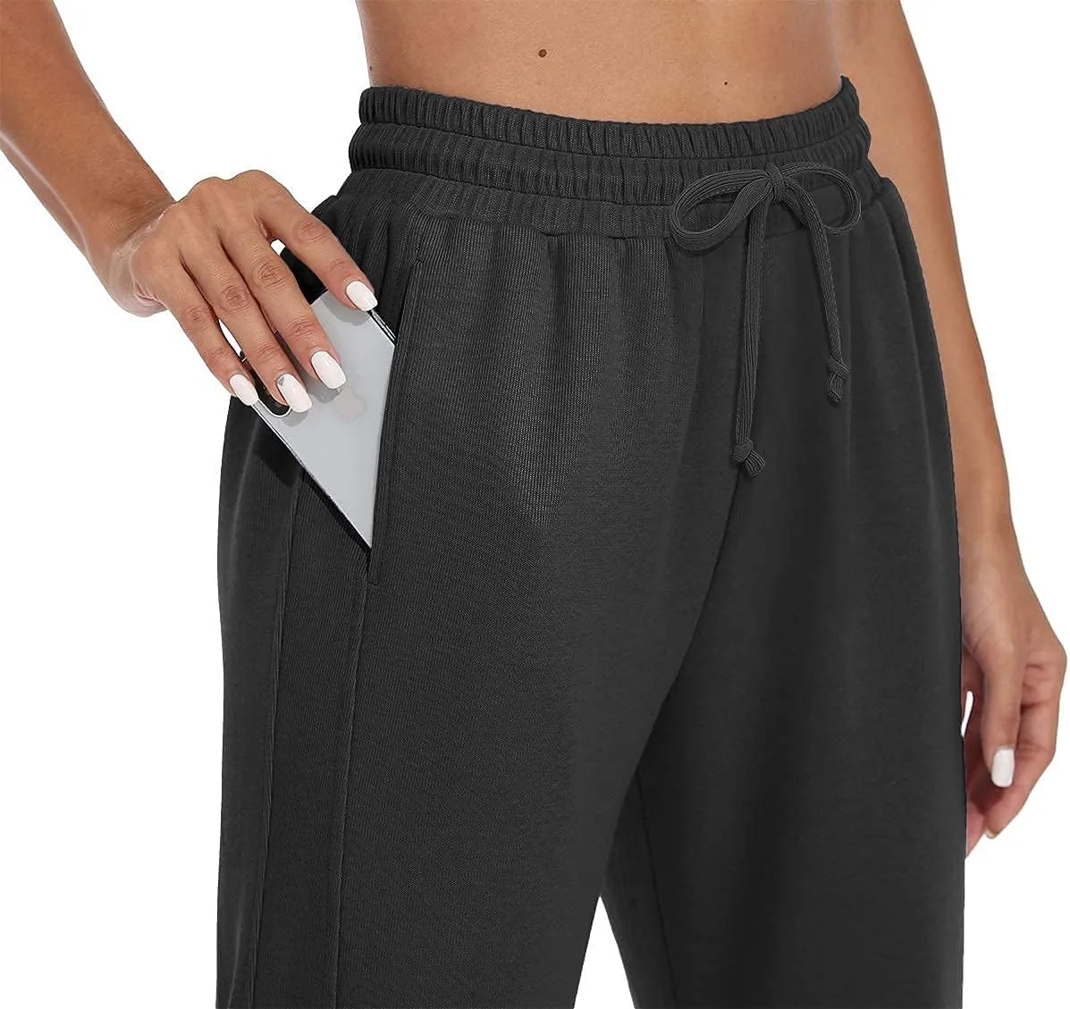 Fulbelle Women's Cotton Sweatpants with Pockets Drawstring Joggers Yoga Pants