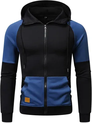 Full Zip Hoodies for Men Blank Big and Tall Hoodie Personalized Thermal Sweater