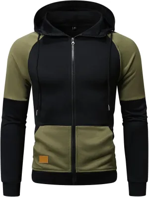 Full Zip Hoodies for Men Blank Big and Tall Hoodie Personalized Thermal Sweater