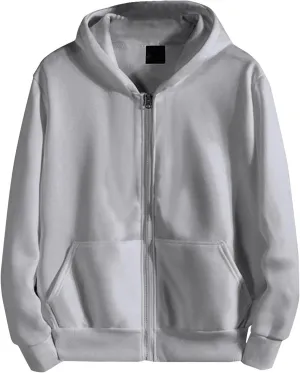 Full Zipper Hoodies For Men, Men'S Lightweight Fashion Lapel Solid Color Long Sleeve Lambswool Casual Hundred Long Coat
