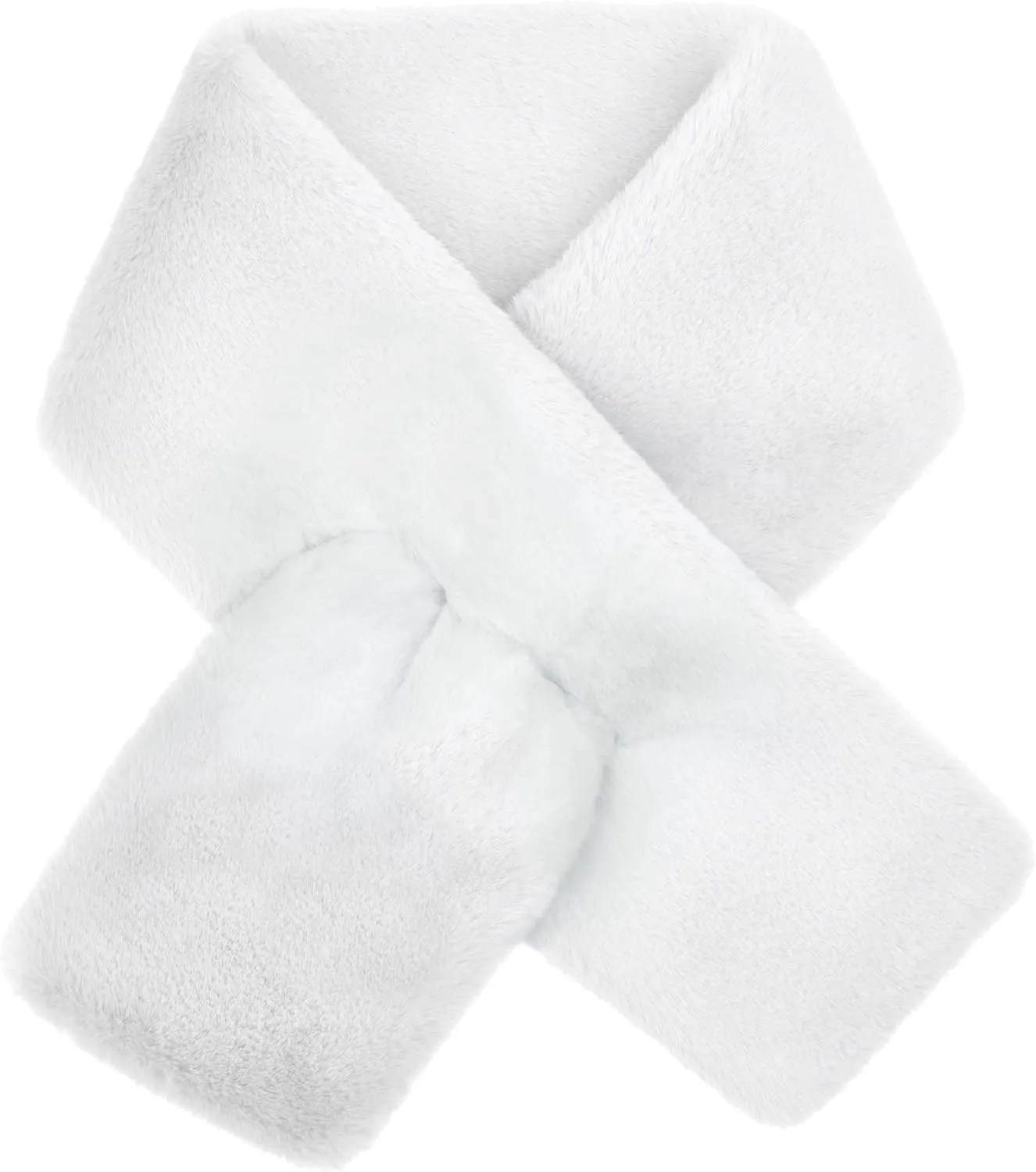 Futrzane Modern Scarf - Womens Faux Fur Stoles Wraps - Soft Collar for Jackets