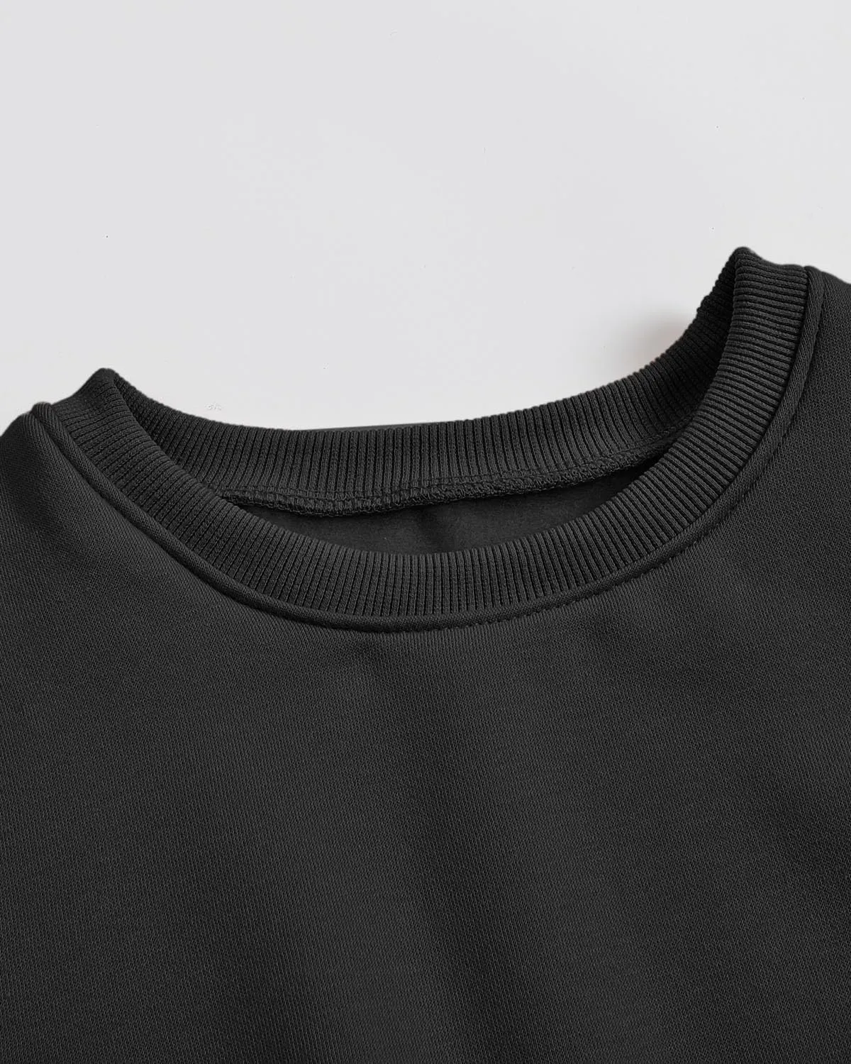 Girls Crew Neck Long Sleeve Cropped Sweatshirts Cute Loose Fit Pullover Tops