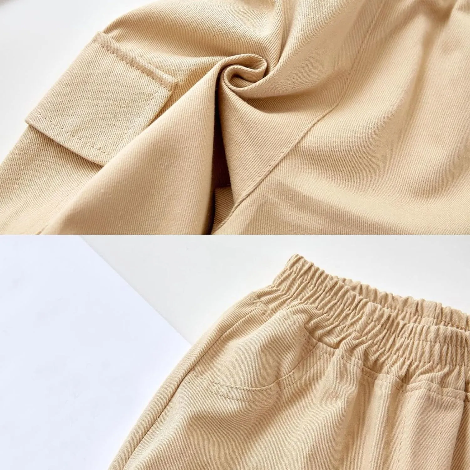 Girls Sweatpants Elastic Waist Joggers Loose Fit Athletic Pants with Pockets Kids Baggy Sports Workout Trousers