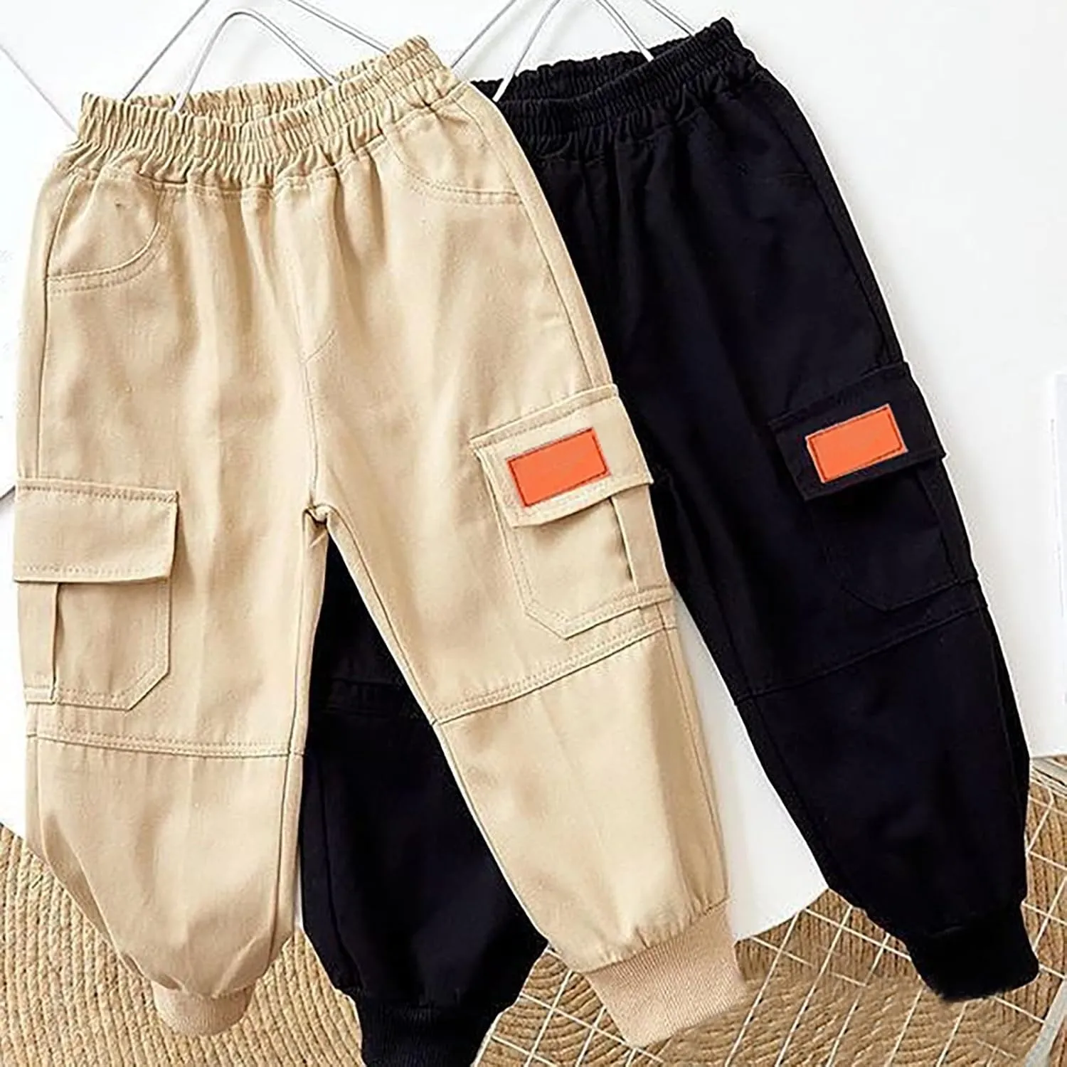 Girls Sweatpants Elastic Waist Joggers Loose Fit Athletic Pants with Pockets Kids Baggy Sports Workout Trousers