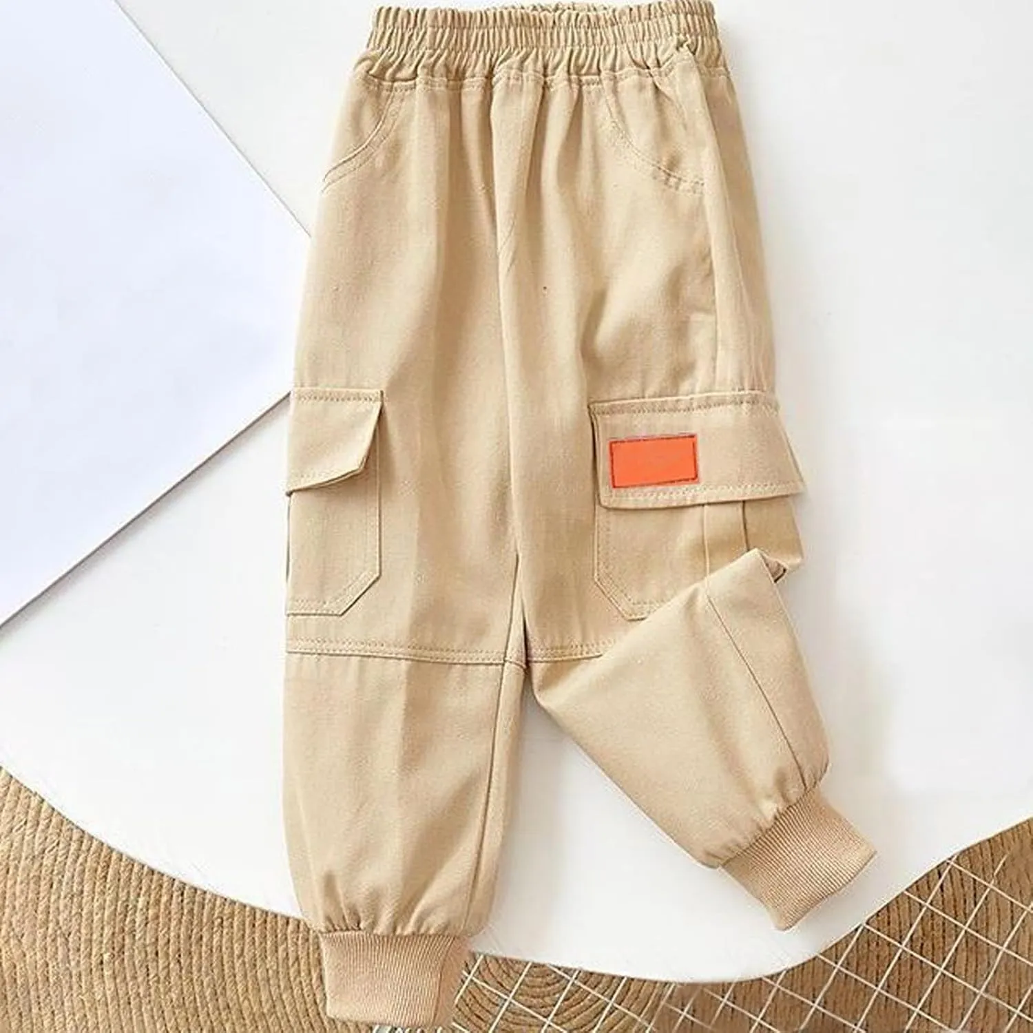 Girls Sweatpants Elastic Waist Joggers Loose Fit Athletic Pants with Pockets Kids Baggy Sports Workout Trousers