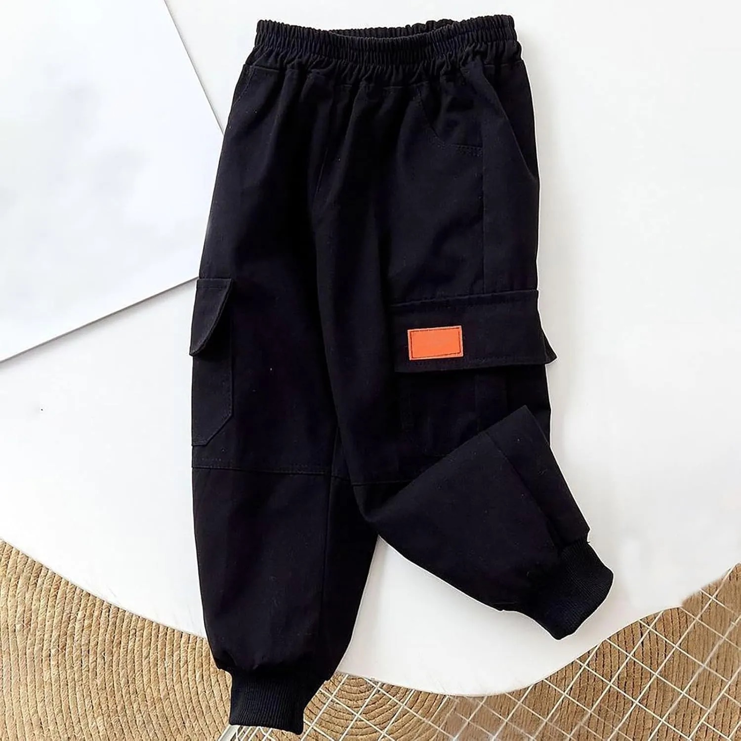 Girls Sweatpants Elastic Waist Joggers Loose Fit Athletic Pants with Pockets Kids Baggy Sports Workout Trousers