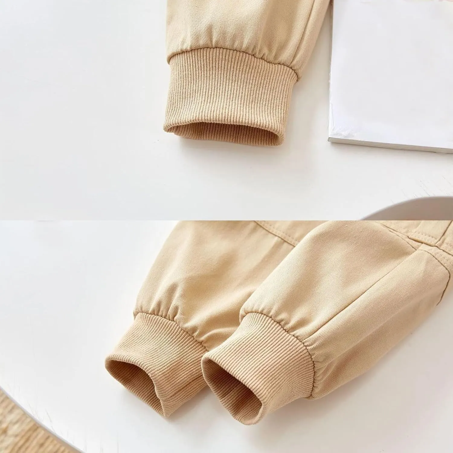 Girls Sweatpants Elastic Waist Joggers Loose Fit Athletic Pants with Pockets Kids Baggy Sports Workout Trousers