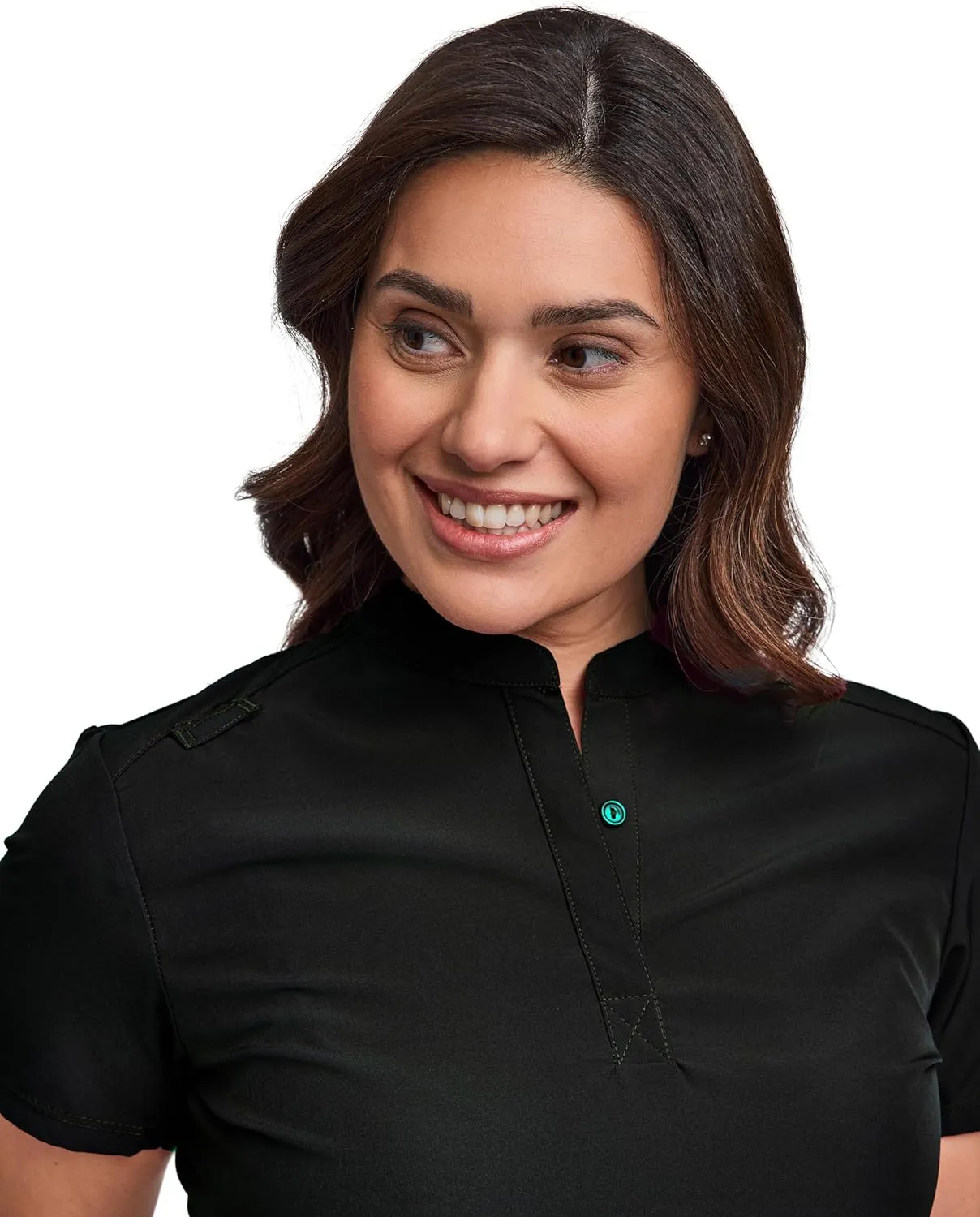 Green Town Scrubs for Women Scrub Set - Slim Fit Jogger Pant and Mandarin Collar Tuck-in Top, Easy Care Uniform