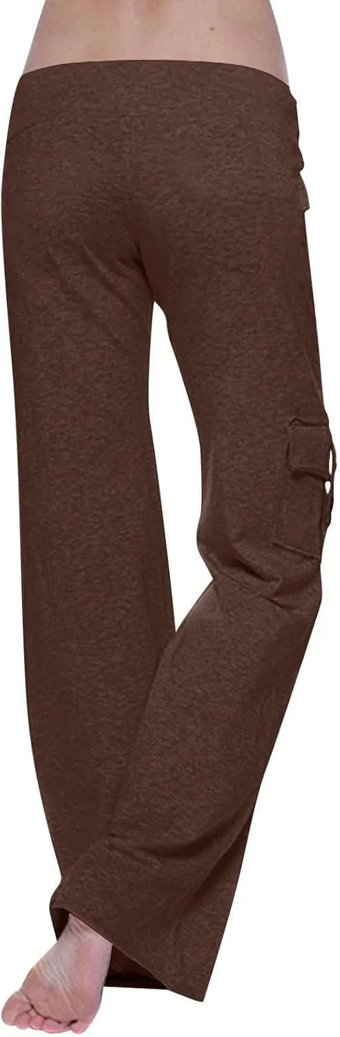 High Waisted Sweatpants for Women with Multi Pocket 2025 Fall Winter Trendy Palazzo Drawstring Lounge Joggers Pants