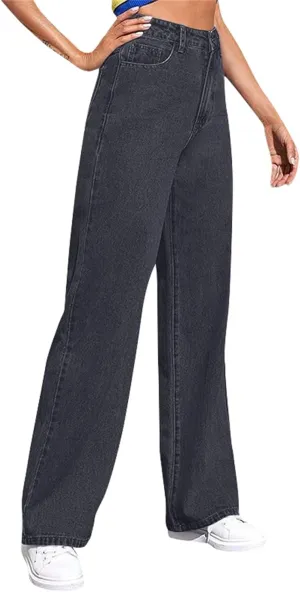 Highwaisted Jeans Womens Stretchy Jeans Pants for Women Baggy Wide Leg Microelastic Dressy Casual Summer Boho Slimming