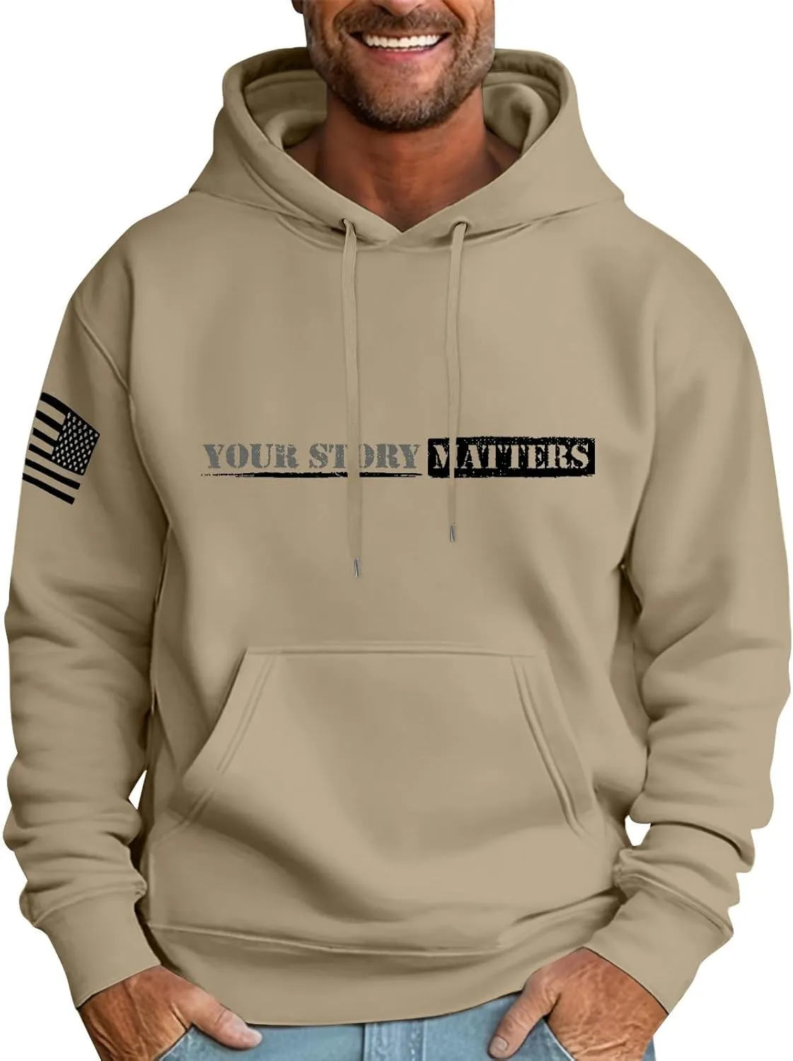 Hoodies for Men Drawstring Long Sleeve Hoodies Geometric Texture Soild Color Sweatshirt Trendy Pullover Tops