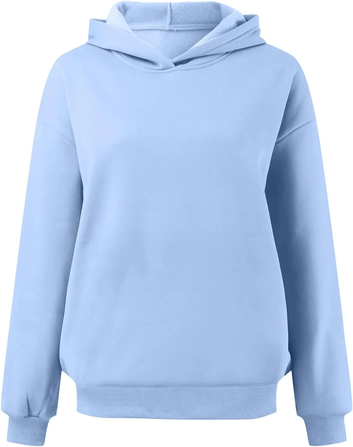 iLH Womens Oversized Hoodies Solid Color Pullover Hooded Sweatshirts For Women Fall Winter Leisure Streetwear Hoodies