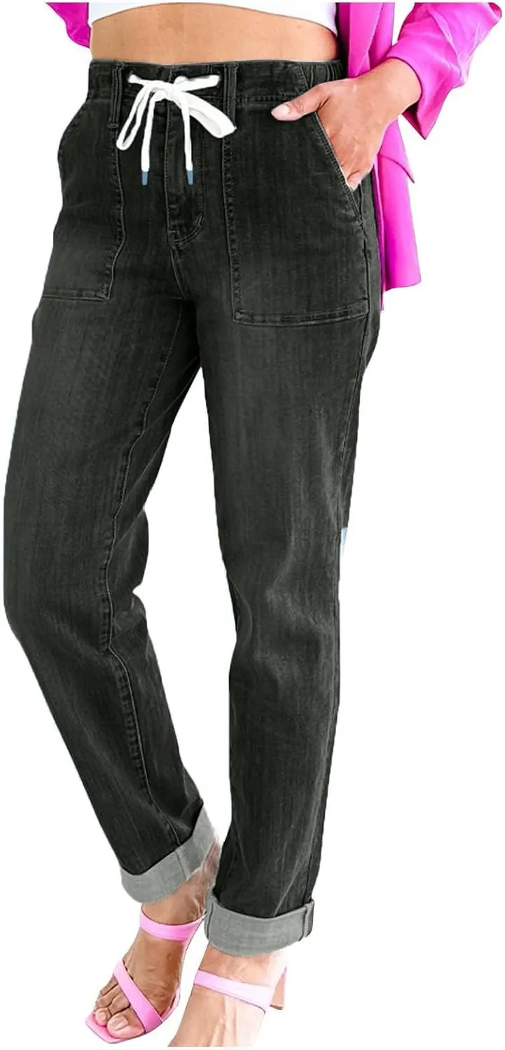 Jeans for Women Womens Jeans Stretchy High or Mid Waisted Jeans for Women Womens Wide Leg Pants