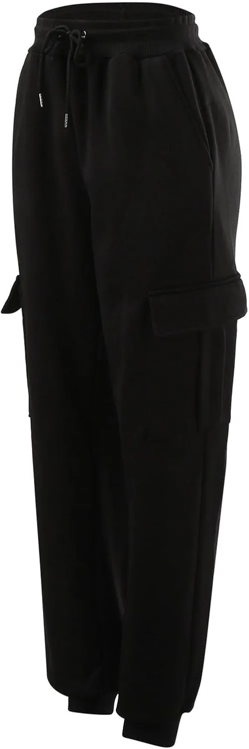 Joggers for Men Fleece Casual Drawstring Baggy Sport Athletic Gym Workout Sweatpants Cargo Sweatpants with Pockets