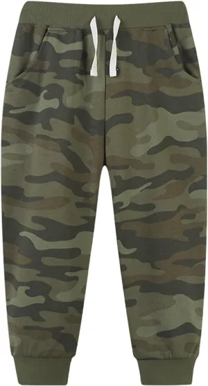 Kids Girls Boys Sweatpants Camouflage Elastic Waist Joggers Comfortable Fashionable Casual Sport Pants