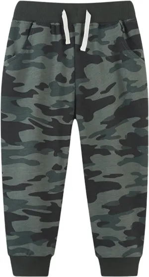 Kids Girls Boys Sweatpants Camouflage Elastic Waist Joggers Comfortable Fashionable Casual Sport Pants