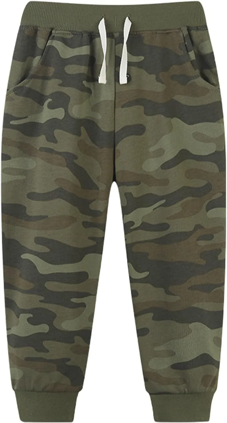 Kids Girls Boys Sweatpants Camouflage Elastic Waist Joggers Comfortable Fashionable Casual Sport Pants
