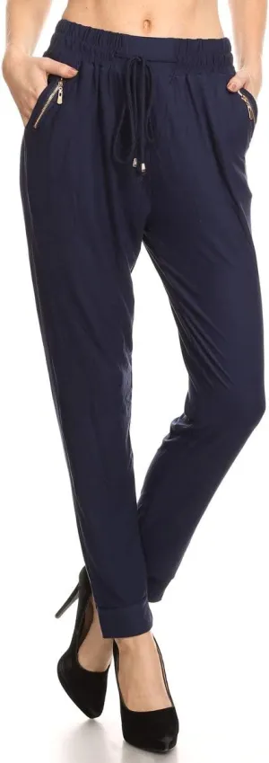 LA12ST Women's Lightweight Yoga Soft Drawstring Joggers