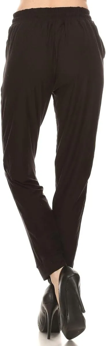 LA12ST Women's Lightweight Yoga Soft Drawstring Joggers