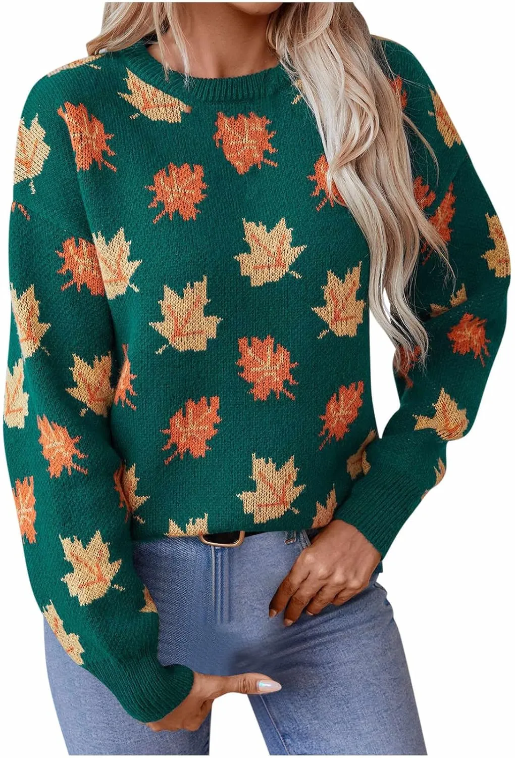 Lastesso Sweaters for Women Cute Chunky Knit Sweater Casual Crewneck Long Sleeve Fall Winter Fashion Vacation Clothes
