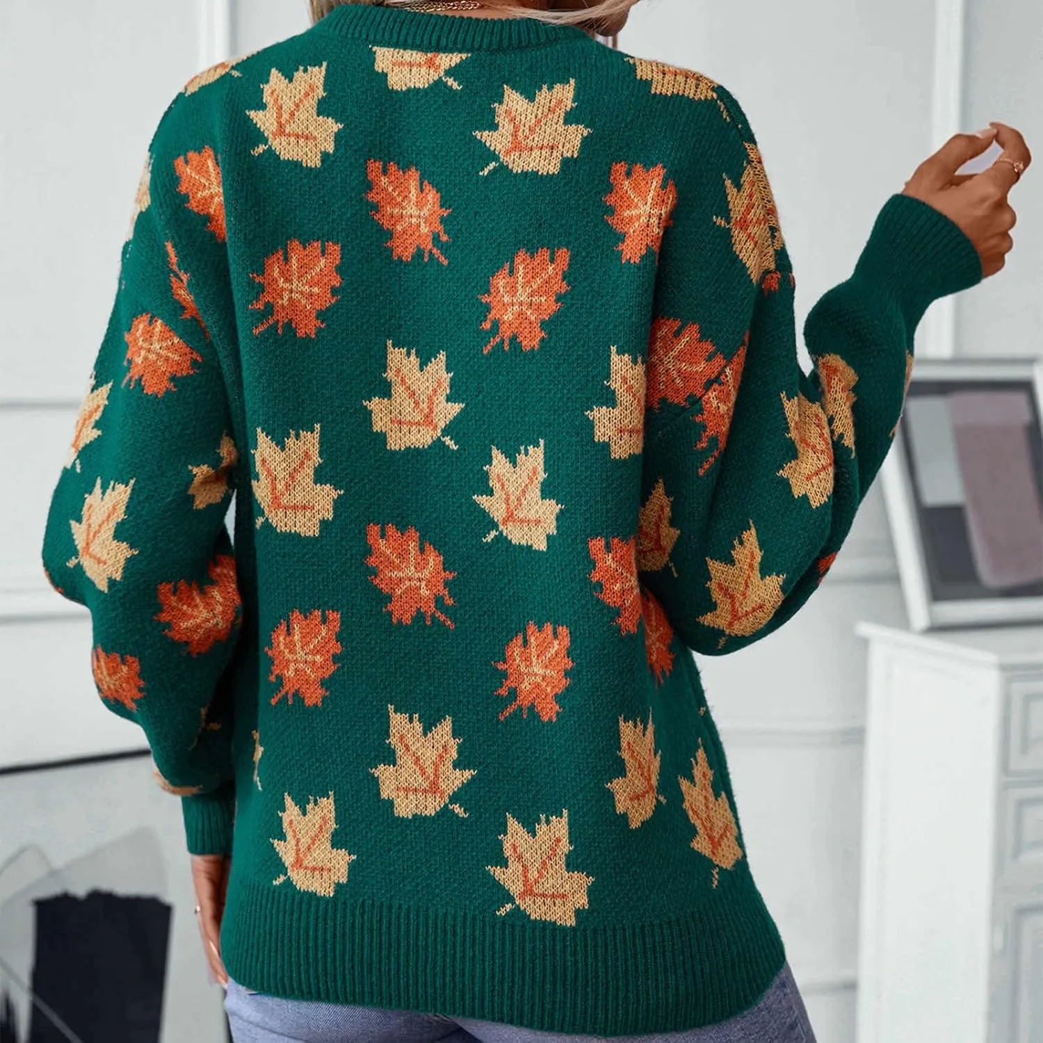 Lastesso Sweaters for Women Cute Chunky Knit Sweater Casual Crewneck Long Sleeve Fall Winter Fashion Vacation Clothes